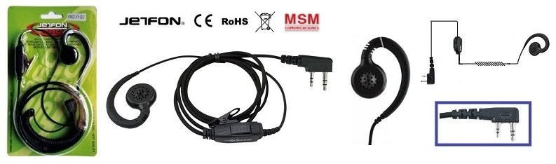 Inrico Epm-T60 Auricular Walkie Talkie Auriculares para Radios